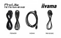 IIYAMA Monitor 75 cali TE7515A-B1AG IPS,4K,40pkt,550cd,DeepContrast-IR+,    HDMI x2,DP,USB-C, 2 x 20W, OPS Slot x1, 5xUSB, 2xRJ45,8-Array,EDLA, WiFi,P