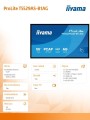 IIYAMA Monitor 55 cali T5529AS-B1AG VA,4K,HDMIx2,USB-C,RJ45,2x10W,WiFi,     Android 14, Signal FailOver, Whiteboard, iiSignage2 (CMS), iiControl (DMS)