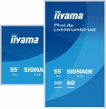IIYAMA Monitor 55 cali LH5581UHSG-1AG 24/7,VA,ANDROID 14,4K, 2x10W, WiFi,    UCHWYT CIENNY, 2xHDMI, USB-C, RJ45, IR, 2xUSB, WHITE