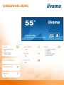 IIYAMA Monitor wielkoformatowy 55 cali LH5560UHS-B1AG matowy 24h/7 500(cd/m2) VA 3840 x 2160 UHD(4K) Android.11 Wifi CMS(iiSignage2), Uchwyt ścienny