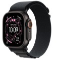 Apple Watch Ultra 3 GPS + Cellular, koperta 49 mm z tytanu w kolorze czarnym, opaska Alpine w kolorze czarnym - rozmiar M
