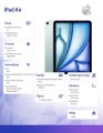 Apple iPad Air 11 cali WiFi 256GB Niebieski