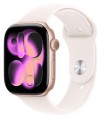 Apple Watch Series 11 GPS+Cellular, koperta 42 mm z aluminium w kolorze rĂłĹźowego zĹota, pasek sportowy w kolorze Ĺagodnego rĂłĹźu - rozmiar S/M