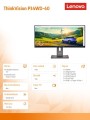 Lenovo Monitor ThinkVision P34WD-40 34 cale 64ADZAT1EU