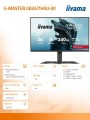 IIYAMA Monitor 23,8 cala GB2471HSU-B1 IPS,FHD,240Hz,2xHDMI,DP,1xUSB 3.2,     1xUSB C, Adaptive G-SYNC - 1920 x 1080 @48-240Hz  DisplayPort Only,