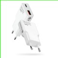 everActive Ładowarka sieciowa SUPER SLIM QC 3.0 20W 1XUSB 1XUSB-C biała SC-340Q