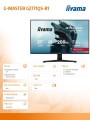 IIYAMA Monitor 27 cali G2771QS-B1  QHD,Fast IPS,DP,2xHDMI,200Hz,           350cd,Adaptive G-SYNC - 2560 x 1440 @48-200Hz DisplayPort Only