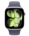 Apple Watch Series 11 GPS+Cellular koperta 42 mm z aluminium w kolorze srebrnym, pasek sportowy w kolorze mlecznego fioletu - rozmiar S/M