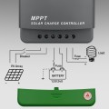 Qoltec Solarny regulator ładowania MPPT z czujnikiem temperatury 60A |  12V/24V | LCD | Bluetooth | APP | GEL | LiFePO4