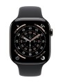 Apple Watch Series 11 GPS + Cellular, koperta 46 mm z tytanu w kolorze łupku, pasek sportowy w kolorze czarnym - rozmiar S/M