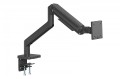Digitus Ramię biurkowe pojedyncze z zaciskiem i sprężyną mechaniczną 1x LCD max. 49" 20kg, VESA: 75x75, 100x100, czarne