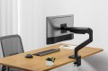Digitus Ramię biurkowe pojedyncze z zaciskiem i sprężyną mechaniczną 1x LCD max. 49" 20kg, VESA: 75x75, 100x100, czarne