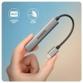 AXAGON HUE-STC HUB 4-portowy  1x USB-A 5Gbps, 2x USB2.0 + 1x USB-C 2.0, 12cm kabel USB-C