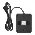 Maclean Listwa zasilająca MCE387 B 2 gniazda 3xUSB, 110-240V AC 50/60Hz 2,1A max 2500W, 1,5m czarna