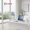 Maclean Listwa zasilająca MCE394 W 3 gniazda 3xUSB, 110-240V AC 50/60, 2.1A max 2500W, biała
