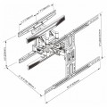 ART Uchwyt do TV LCD/LED 40-75" 45KG AR-99 reg.pion/poziom 52-380mm max VESA 600x400