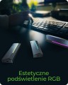 IcyBox Obudowa dysku IB-1826MCL-CU31 M.2 NVMe i SATA obudowa, RGB lighting, USB 3.2 Gen 2, 10 Gbps