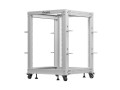 Lanberg Stojak Open rack 19 cali 15U 600x600-1100 regulowany szary