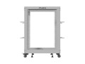 Lanberg Stojak Open rack 19 cali 15U 600x600-1100 regulowany szary