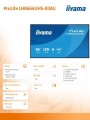 IIYAMA Monitor 86 cali LH8664UHS-B3AG 24/7,IPS,ANDROID 14,4K,2xHDMI,RJ45,    2xUSB,WiF,iUSB-C(DP-Alt),2x16W, iiSignage? (CMS), iiControl (DMS),iiShare