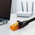 Qoltec Kabel patchcord UTP | kat.6 | 2 x RJ-45 | High speed 1Gb/s |     Pozłacane styki | 20m | Czarny