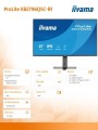 IIYAMA Monitor ProLite 27 cali XB2796QSC-B1 IPS,QHD,HDMI,USB-C (PD 65W),75Hz, 350cd, 1xUSB 3.2 , 1xUSB-C, 2x2W, HAS 150/PIVOT/obrót stopy 360st