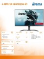 IIYAMA Monitor G-MASTER GB3261UHSCP-B1 4K,VA,144Hz,400cd, 3000:1,2xHDMI,DP,  USB-C,  4xUSB, KVM, FreeSync Premium, DisplayPort Only, 2x5W,HAS 150
