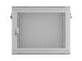 Lanberg Szafa instalacyjna rack wisząca 19 cali 9U 600x450 drzwi perforowane (flat pack) szara