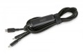 Digitus Kabel zasilający 2w1 USB-C - 2x USB-C, USB 2.0 140W PD 3.1, nylonowy, 1,8m czarny