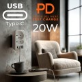 Maclean Rozdzielacz na 2 gniazda MCE249 F/W  2x USB-A 2x USB-C