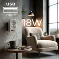 Maclean Rozdzielacz na 2 gniazda MCE249 F/W  2x USB-A 2x USB-C
