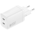 4smarts Ładowarka sieciowa PDPlug Dual 45W 2xUSB-C Biała