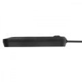 Maclean Listwa zasilająca MCE394 B, 1,5m|3 gniazda + 3xUSB. 110-240V AC 50/60Hz, 2.1A max 2500W, czarna