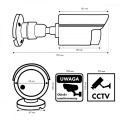 CEE Zestaw dwóch atrap kamer IR1800 WT białe, zasilanie 2xAA, ABS, diody IR LED