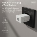 Digitus Ładowarka sieciowa 20W | 1x USB-C, 1x USB-A | PD 3.0, QC 3.0 | Biała