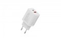 Digitus Ładowarka sieciowa 20W | 1x USB-C, 1x USB-A | PD 3.0, QC 3.0 | Biała