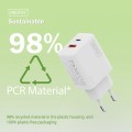 Digitus Ładowarka sieciowa GaN II 30W | 1x USB-C, 1x USB-A | PD 3.0, QC 3.0 | Biała