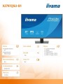 IIYAMA Monitor 27 cali X2797QSU-B1 IPS,QHD,HDMI,DP,350cd, 75Hz, 4x USB, bezramkowy