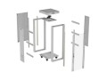 Lanberg Szafa instalacyjna rack stojąca 19" 32U 600x600 szara drzwi     perforowane LCD ( Flat pack)