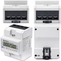 Qoltec Trójfazowy elektroniczny licznik z resetem | miernik zużycia energii na szynę DIN | 400V | 100A | LCD | LED | 4P