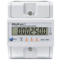 Qoltec Trójfazowy elektroniczny licznik z resetem | miernik zużycia energii na szynę DIN | 400V | 100A | LCD | LED | 4P