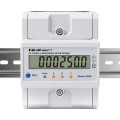 Qoltec Trójfazowy elektroniczny licznik z resetem | miernik zużycia energii na szynę DIN | 400V | 100A | LCD | LED | 4P