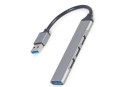 Gembird HUB USB 4-Porty (USB3 x 1, USB2 x 3), srebrny