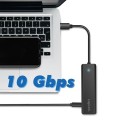 LogiLink Hub USB-C, 4-porty 2x USB-A,2xUSB-C, czarny