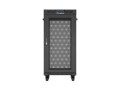 Lanberg Szafa instalacyjna rack stojąca 19" 24U  600x600 czarna drzwi perforowane LCD (Flat pack) V2