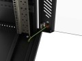 Lanberg Szafa instalacyjna rack stojąca 19" 24U  600x800 czarna drzwi przeszklone LCD ( Flat pack) V2