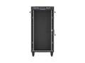Lanberg Szafa instalacyjna rack stojąca 19" 24U  600x800 czarna drzwi przeszklone LCD ( Flat pack) V2
