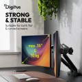 Digitus Ramię biurkowe podwójne z zaciskiem i sprężyną mechaniczną 2x LCD max. 35" obciążenie 2x10kg, VESA: 75x75, 100x100, czarne