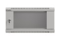 Lanberg Szafa instalacyjna rack wisząca 19" 4U 540x350 szara drzwi przeszklone (flat pack)