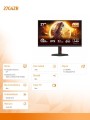 AOC Monitor 27 cali 27G4ZR Fast IPS 240Hz HDMIx2 DP Pivot